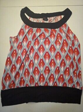 Y2k torrid Geometric Diamond Halter Tank in Red and Black